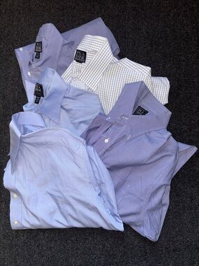 Lot of 5 Jos A Bank Button Down Shirt 7 1/2-35 Preppy Cotton Ivy League Casual